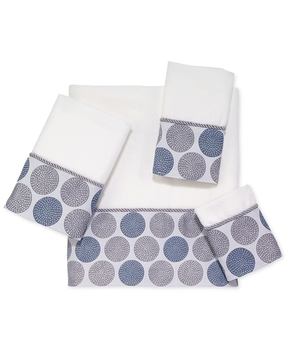 Хлопковое банное полотенце Avanti Dotted Circle Bordered, 27" x 50"