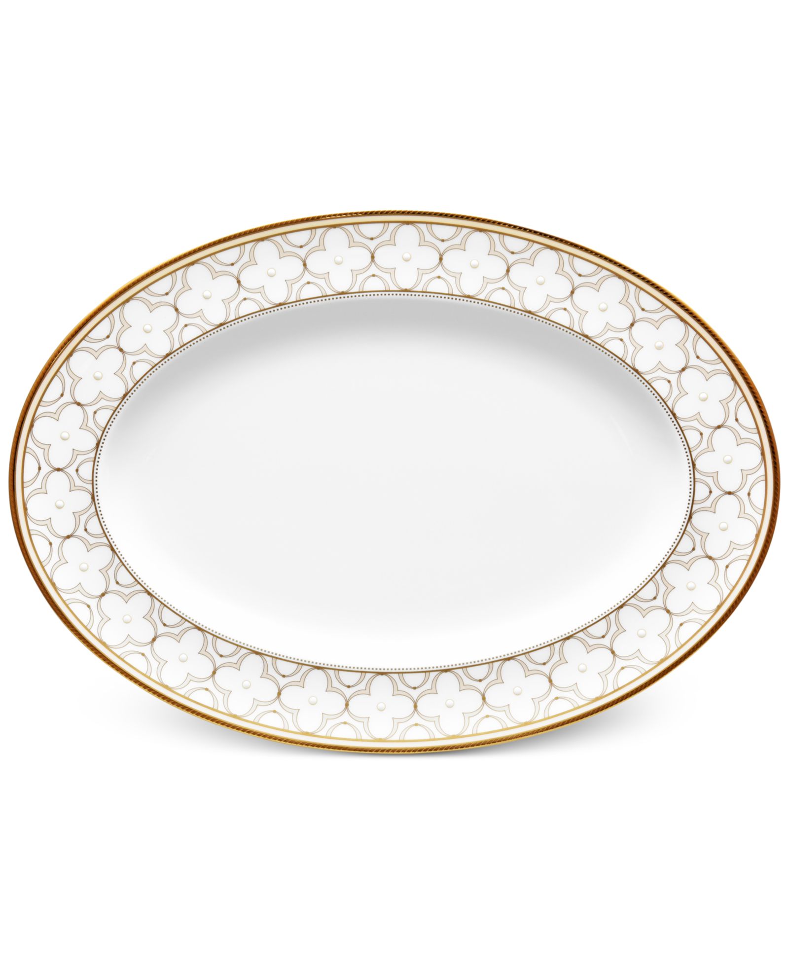 Сервировочное блюдо Noritake Trefolio Gold Oval, 14"