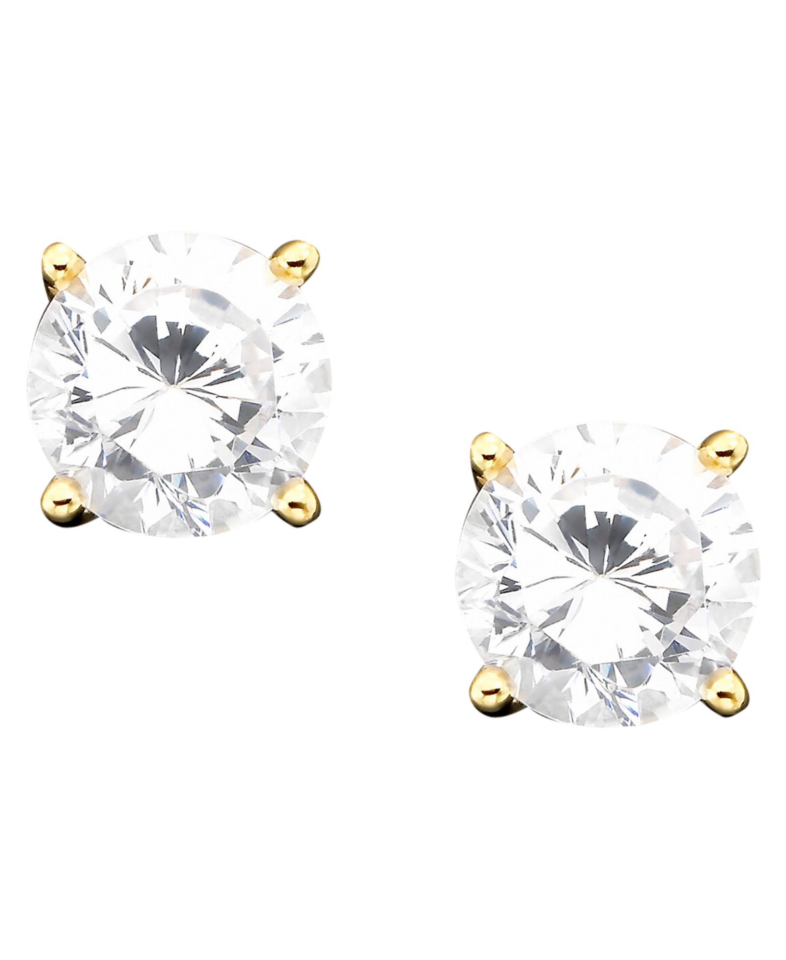 Giani Bernini серьги-гвоздики с золотым напылением 18k поверх стерлингового серебра (1 ct. t.w.)