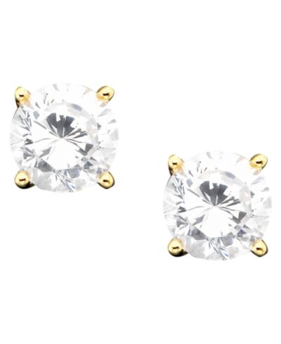 Giani Bernini серьги-гвоздики с золотым напылением 18k поверх стерлингового серебра (1 ct. t.w.)