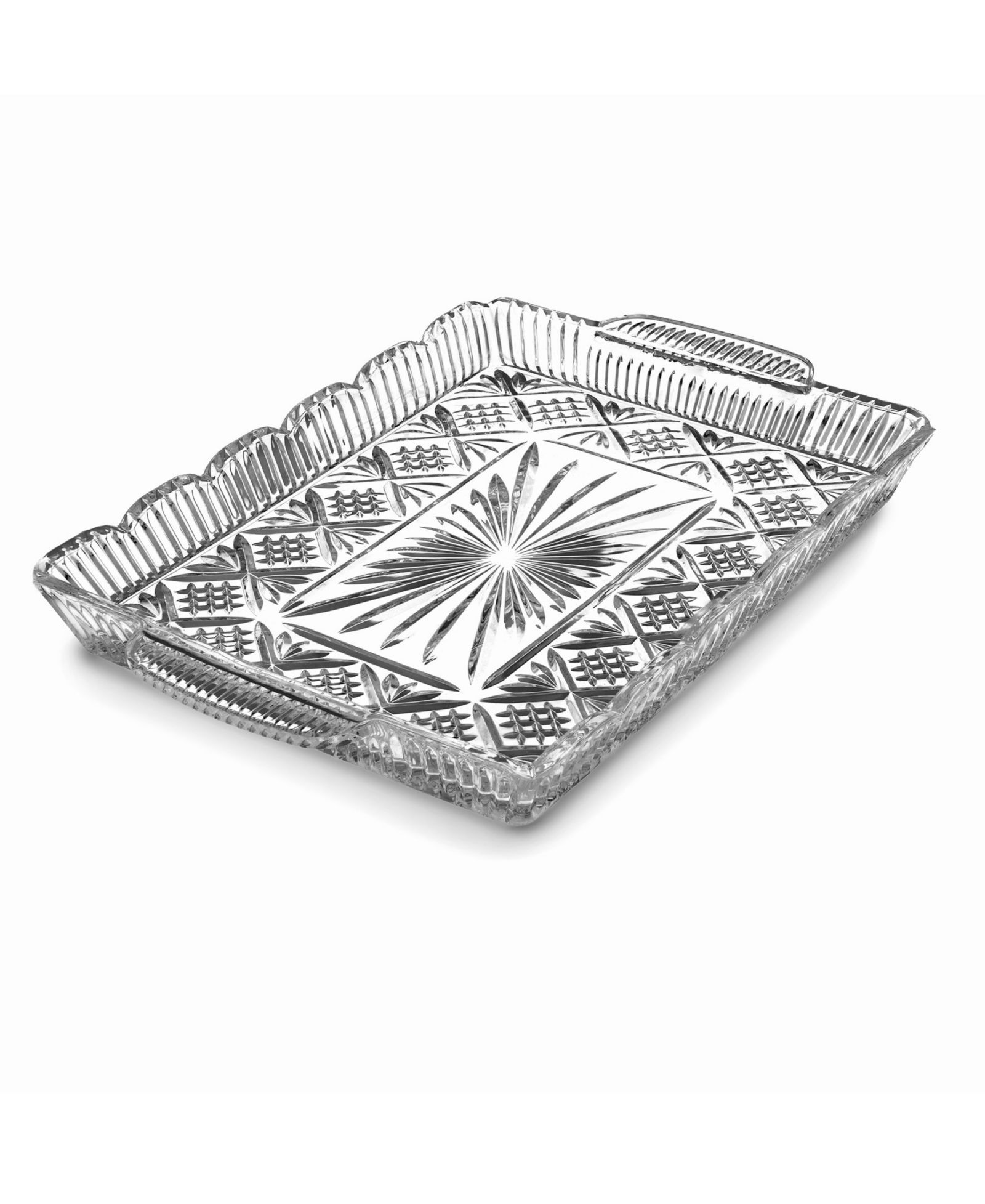 Godinger Dublin Crystal Scalloped Serving Tray