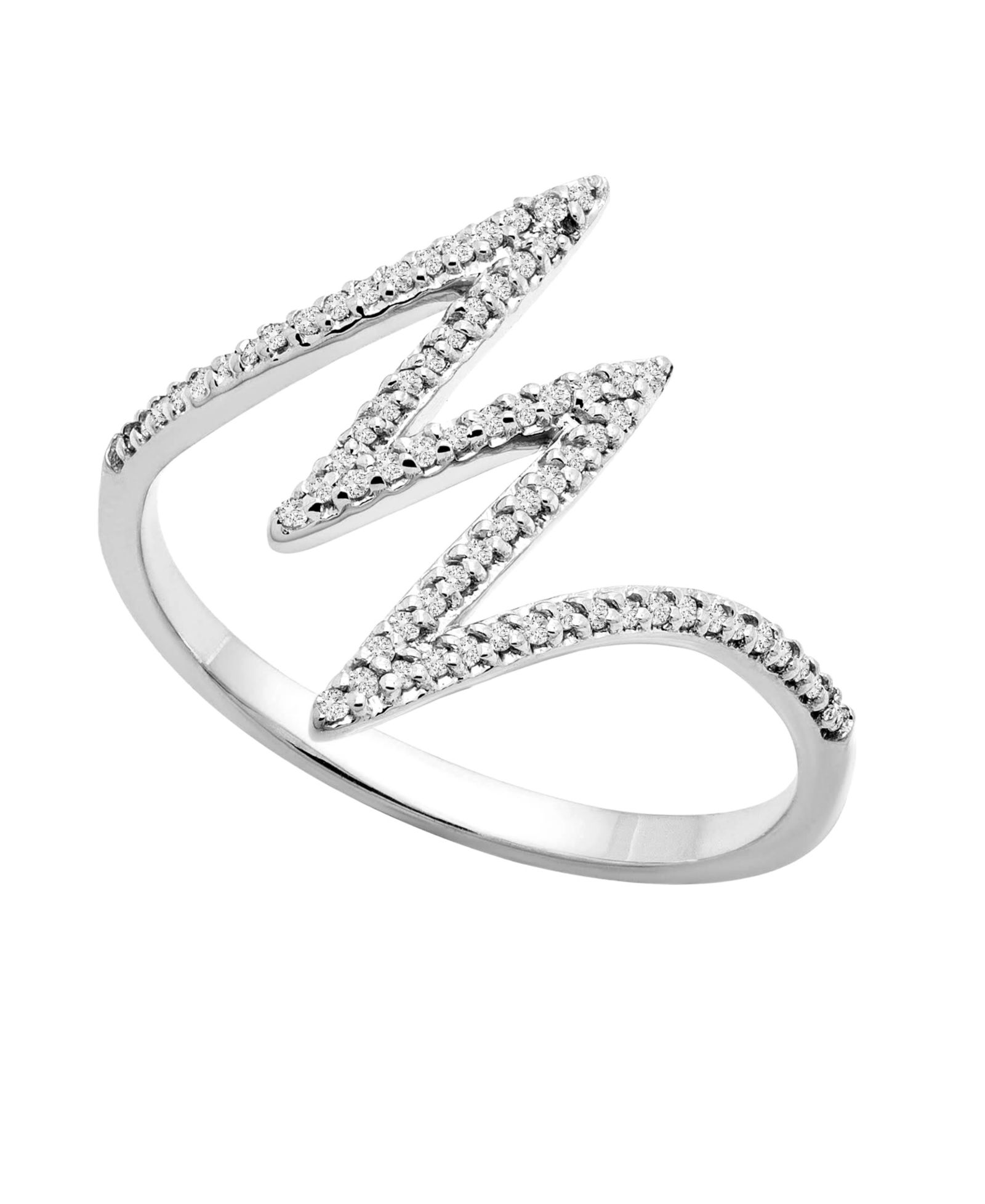 Кольцо Wrapped™ Diamond Lightning Bolt (1/6 ct. t.w.) в 10k Gold или White Gold