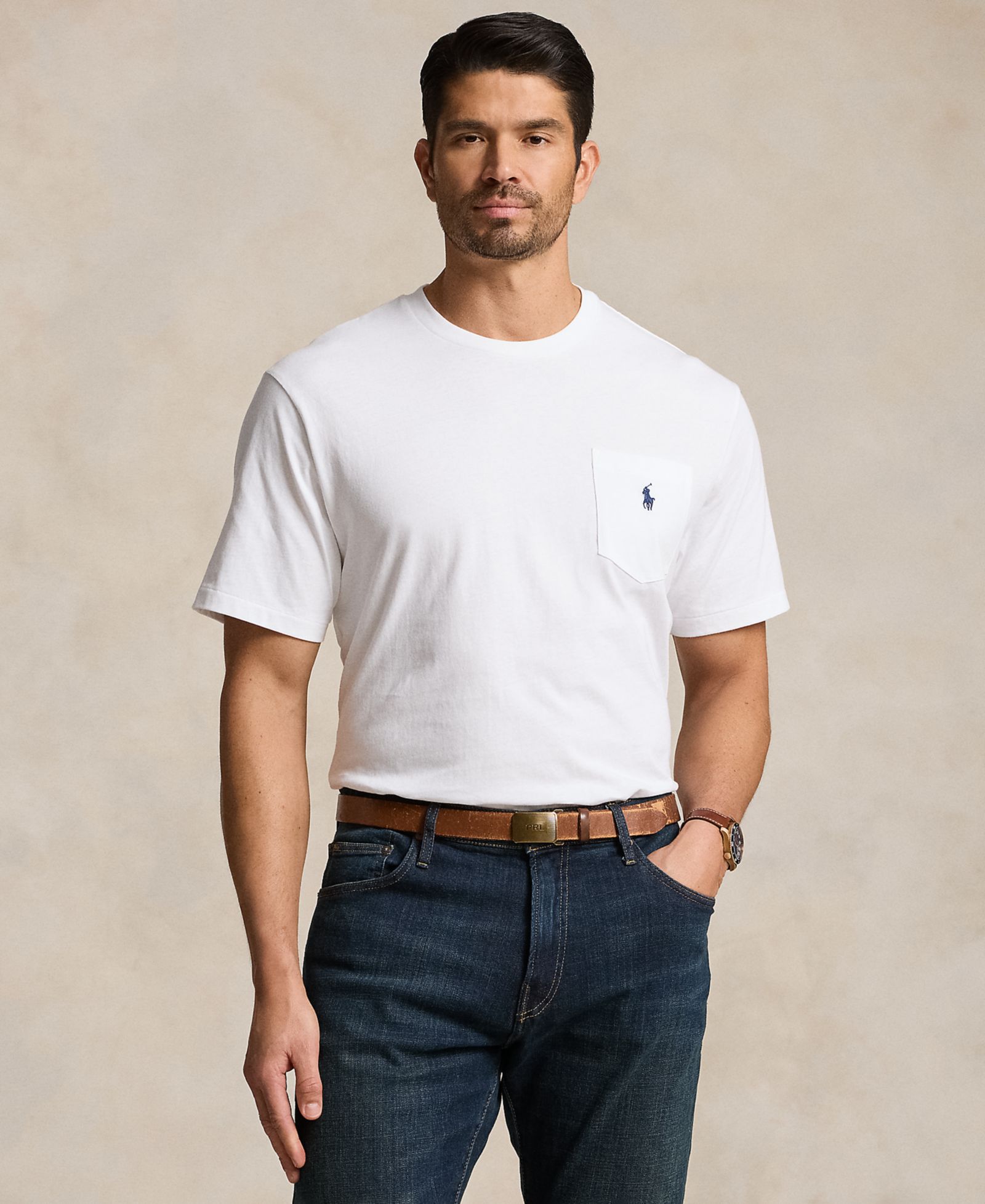 Polo Ralph Lauren Men's Big & Tall Crew-Neck Pocket T-Shirt