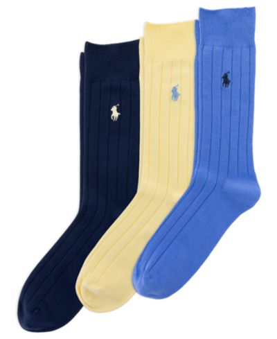 Мужские хлопковые носки Polo Ralph Lauren Rib Casual, 3 шт