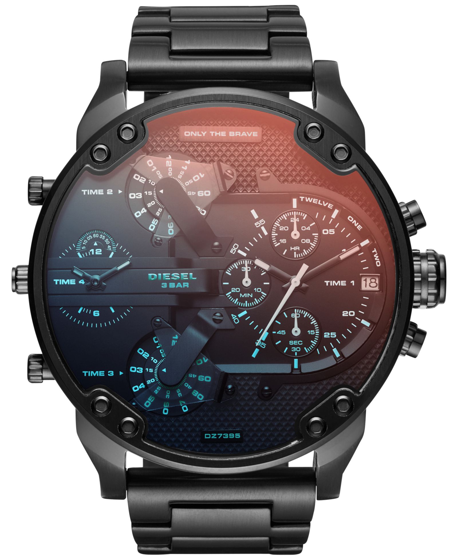 Мужские часы Diesel Mr. Daddy 2.0 Black Stainless Steel, 57mm DZ7395
