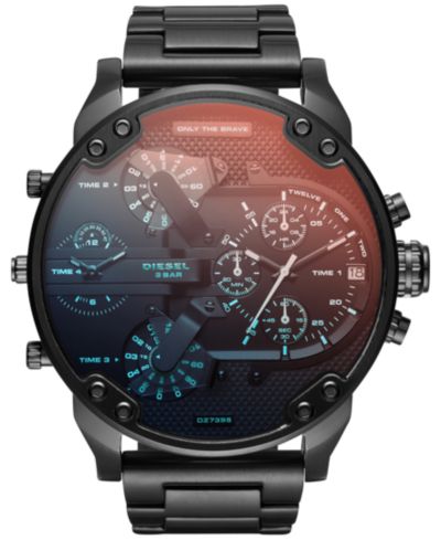 Мужские часы Diesel Mr. Daddy 2.0 Black Stainless Steel, 57mm DZ7395