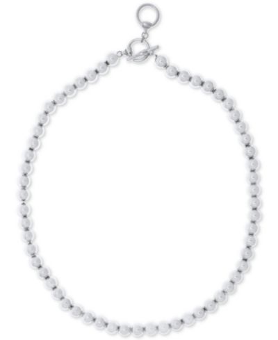 Ожерелье Lauren Ralph Lauren 16" Silver-Tone Metal Bead (8 mm)
