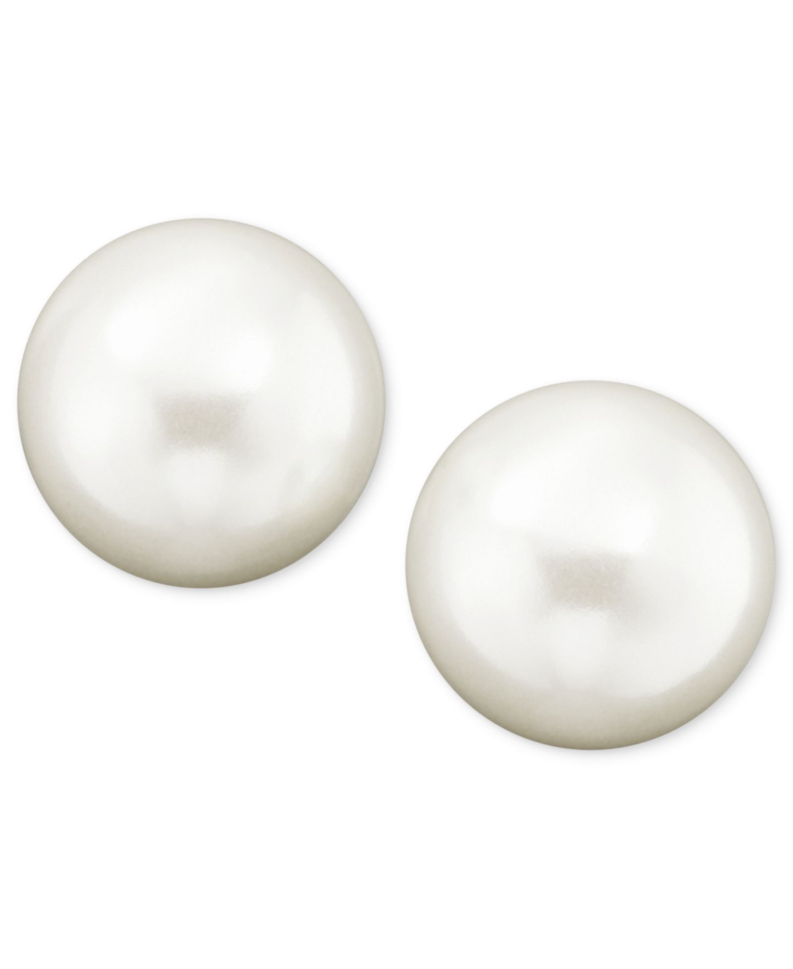 Серьги-гвоздики Lauren Ralph Lauren Sterling Silver Plated Glass Pearl, 10mm