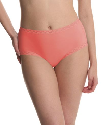 Natori Женские хлопковые трусики Bliss Lace-Trim High-Rise 755058