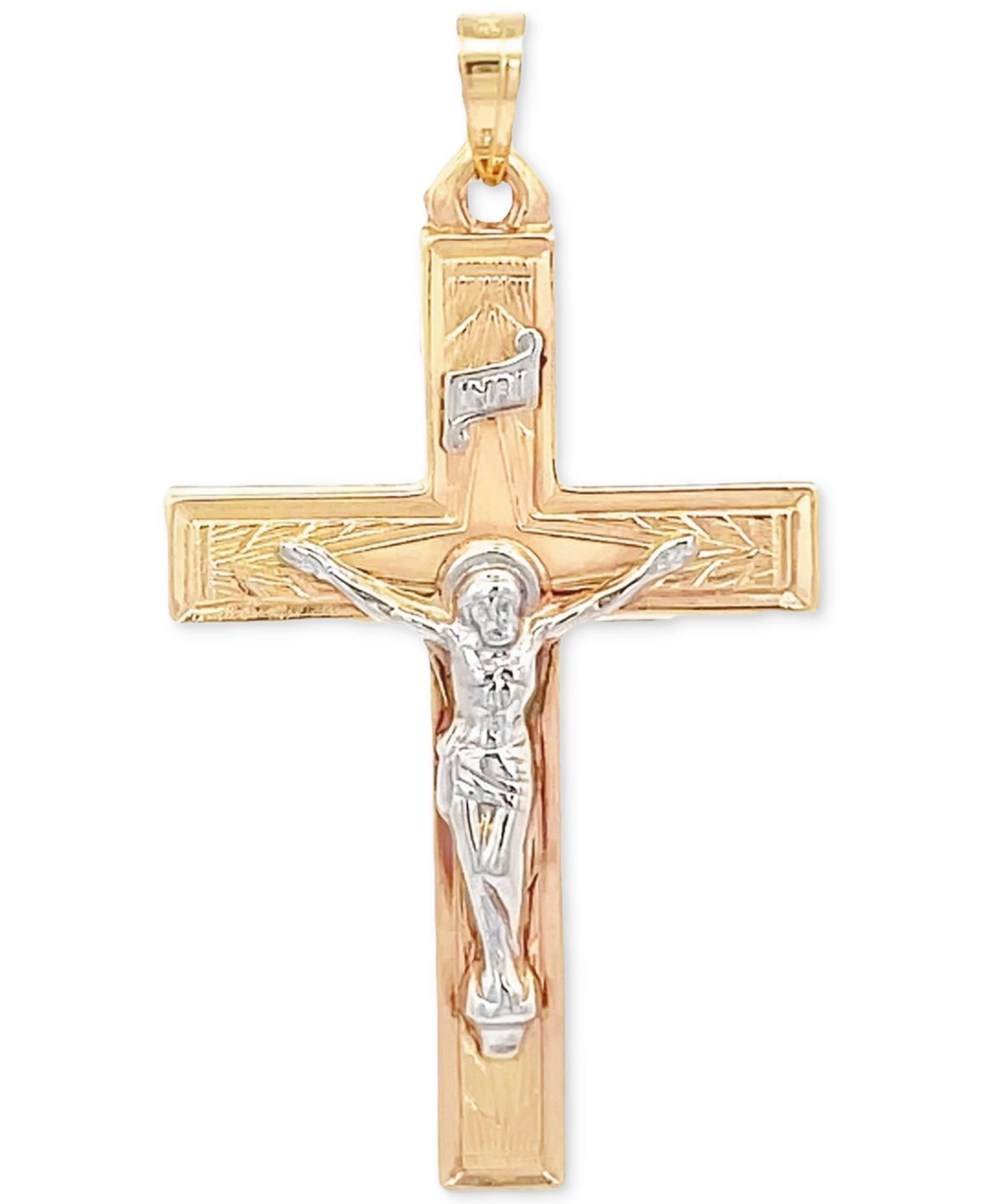 Подвеска-кулон 14k Gold Two-Tone Large Crucifix