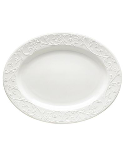 Lenox Opal Innocence Carved Large Oval Platter