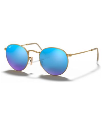 Солнцезащитные очки Ray-Ban поляризованные, RB3447 ROUND FLASH LENSES