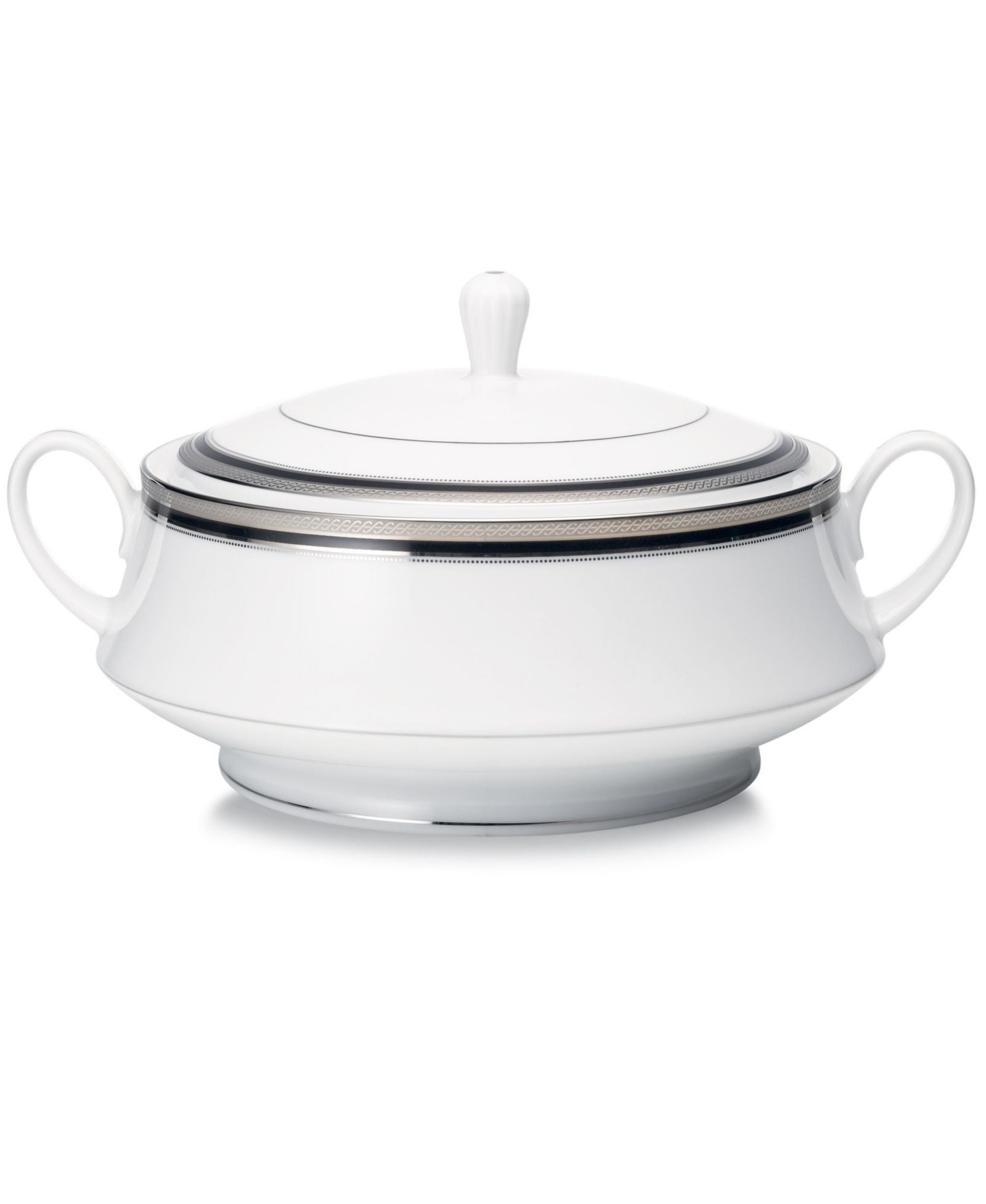 Noritake Austin Platinum Covered Vegetable Bowl, 10.25", 48 oz.