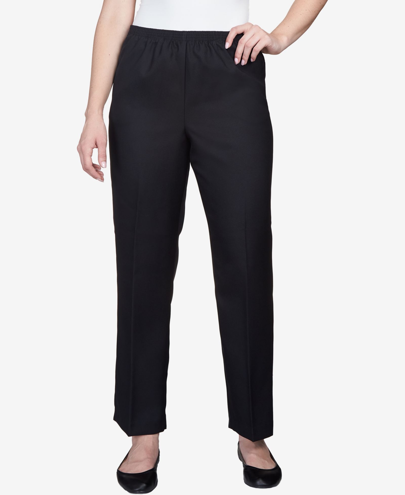 Alfred Dunner Classics Pull-On Straight-Leg Pants in Petite and Petite Short