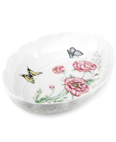 Овальная форма для запекания Lenox Butterfly Meadow Scalloped Oval Baker, 2 Qt.