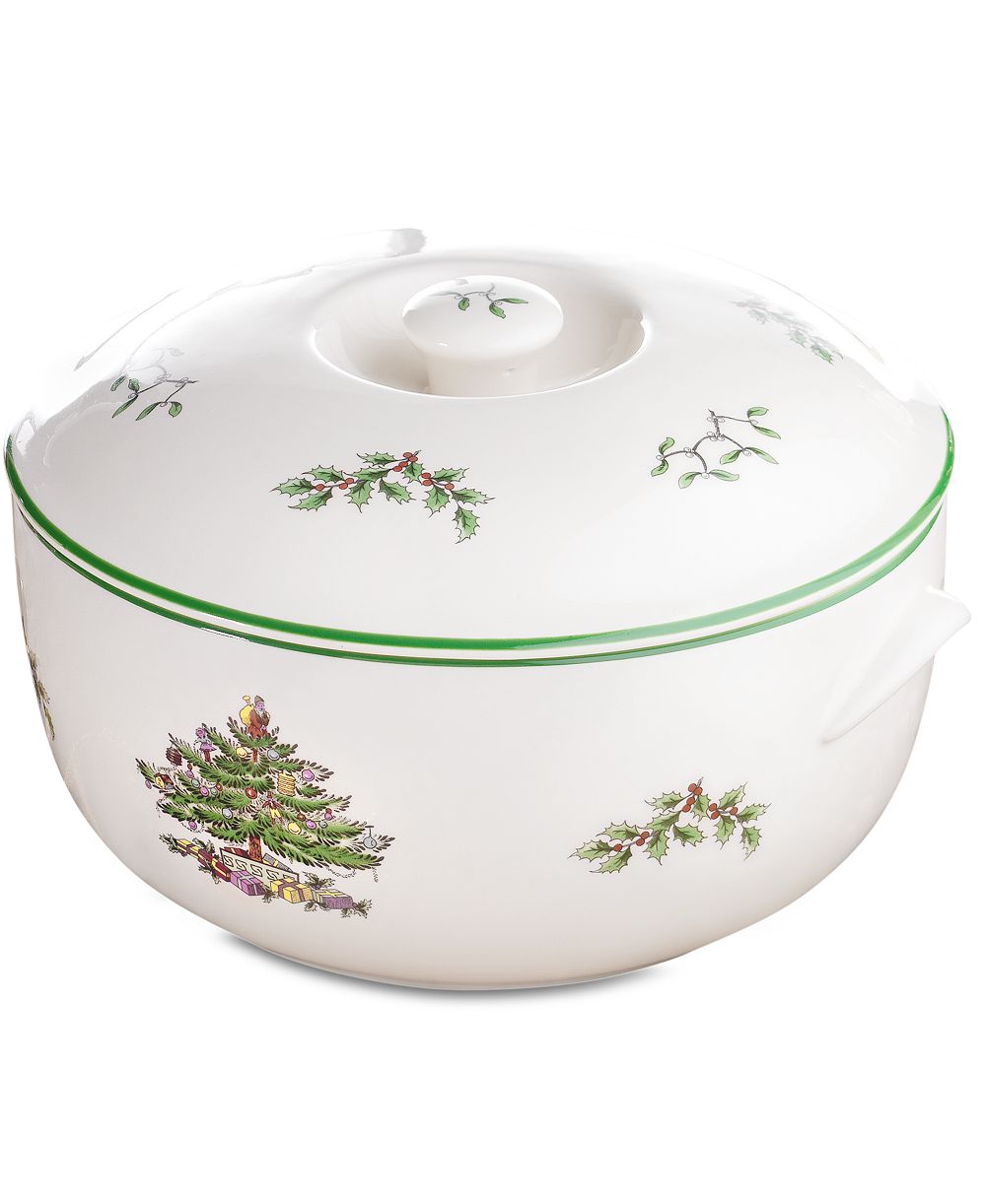 Spode круглая кастрюля с крышкой Christmas Tree