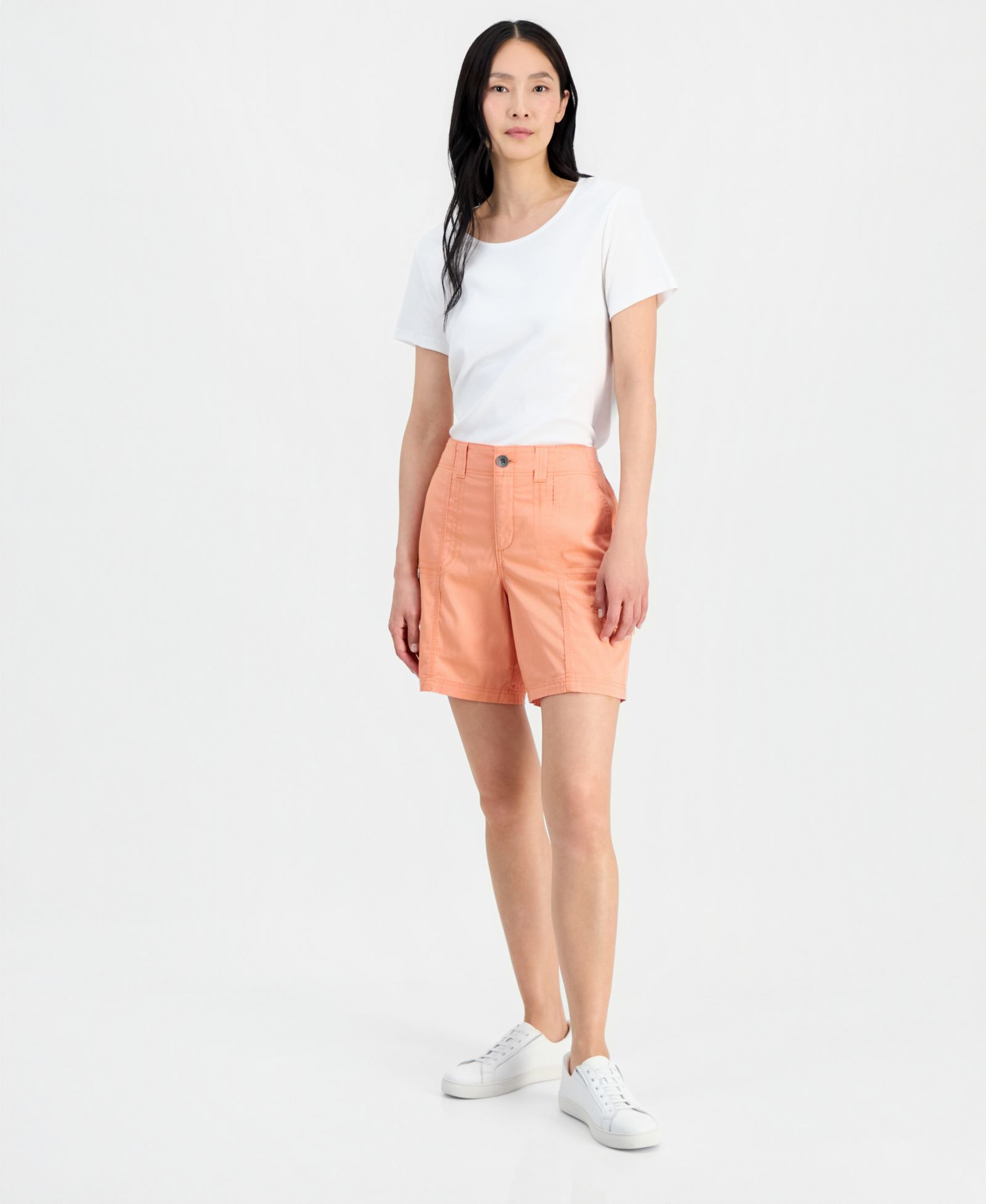 Style & Co Women's Mid-Rise Comfort-Waist Cargo Shorts, Exclusively at Macy's