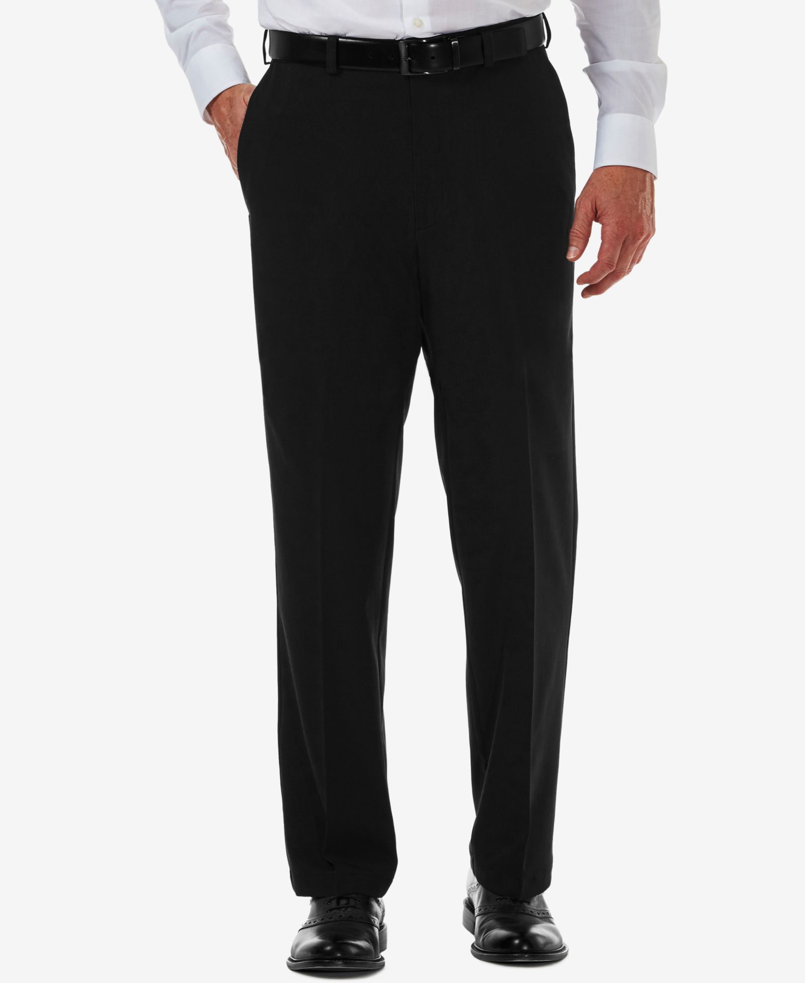 Men's Haggar Cool 18 PRO® Classic-Fit Expandable Waist Flat Front Stretch Dress Pants