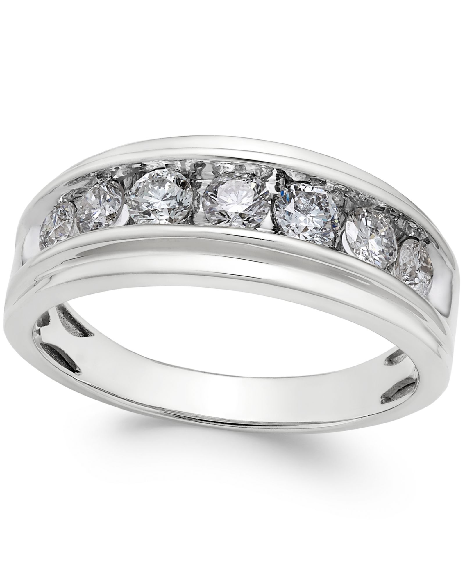 Мужской Diamond Band (1 ct. t.w.) in 10k White Gold