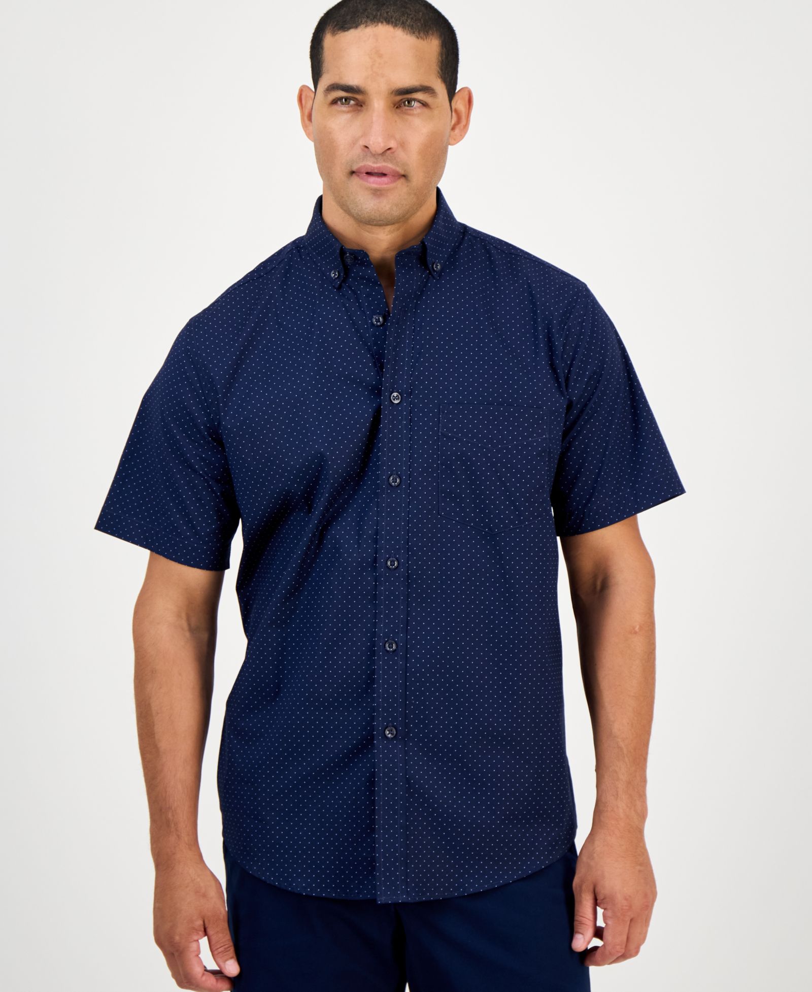 Мужская рубашка Club Room Micro Dot Print Stretch Cotton