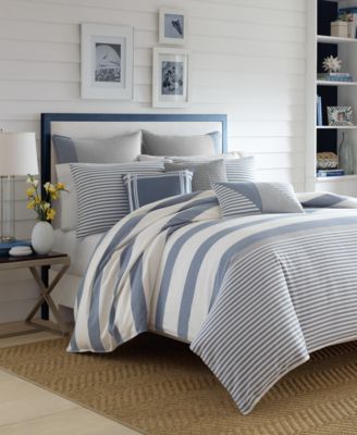 Nautica Fairwater Reversible 3-Pc. Duvet Cover Set, Full/Queen