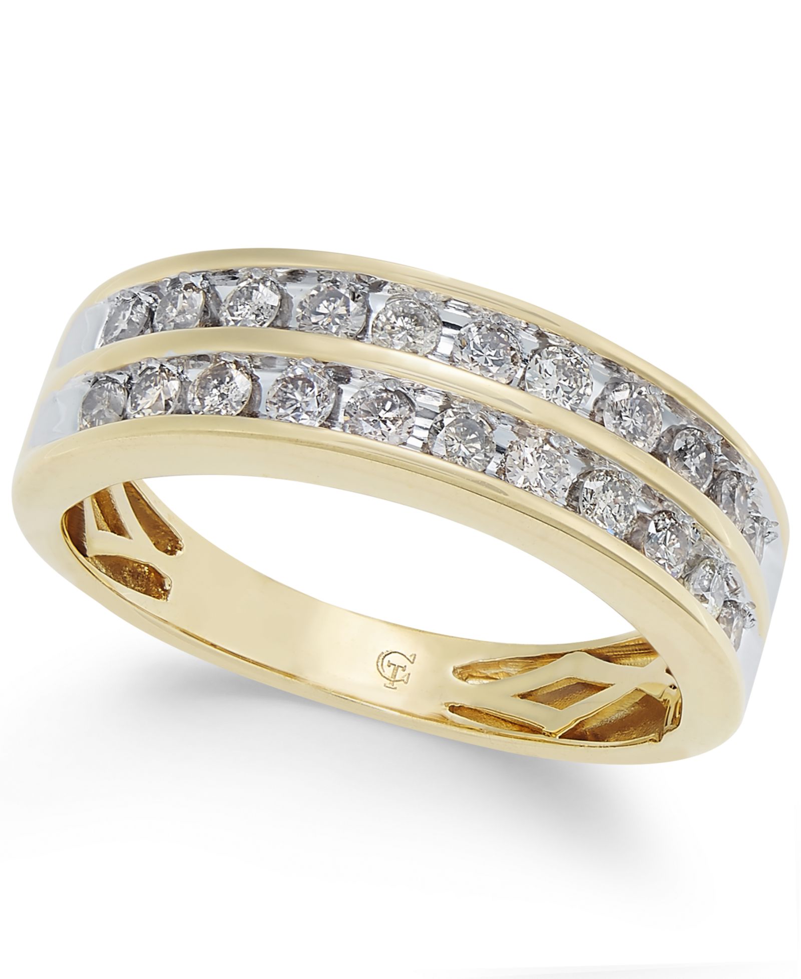 Кольцо Diamond Two-Row Band (1/2 ct. t.w.) из 14k Gold