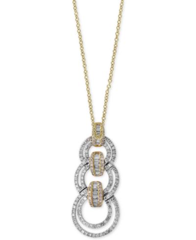 Подвеска EFFY® Diamond Link (7/8 ct. t.w.) в золоте 14k и белом золоте