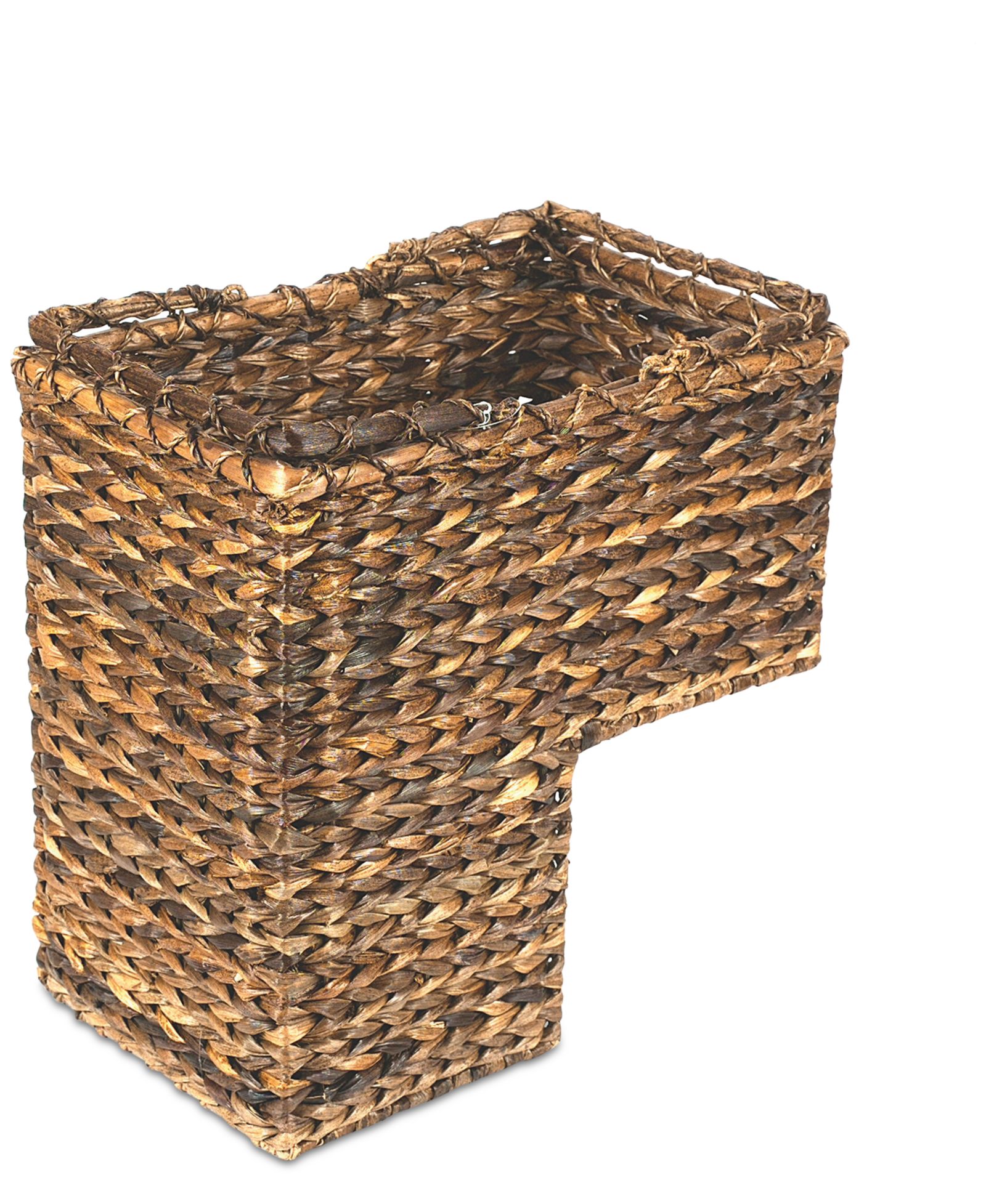Storied Home Woven BacBac Leaf Stair Basket