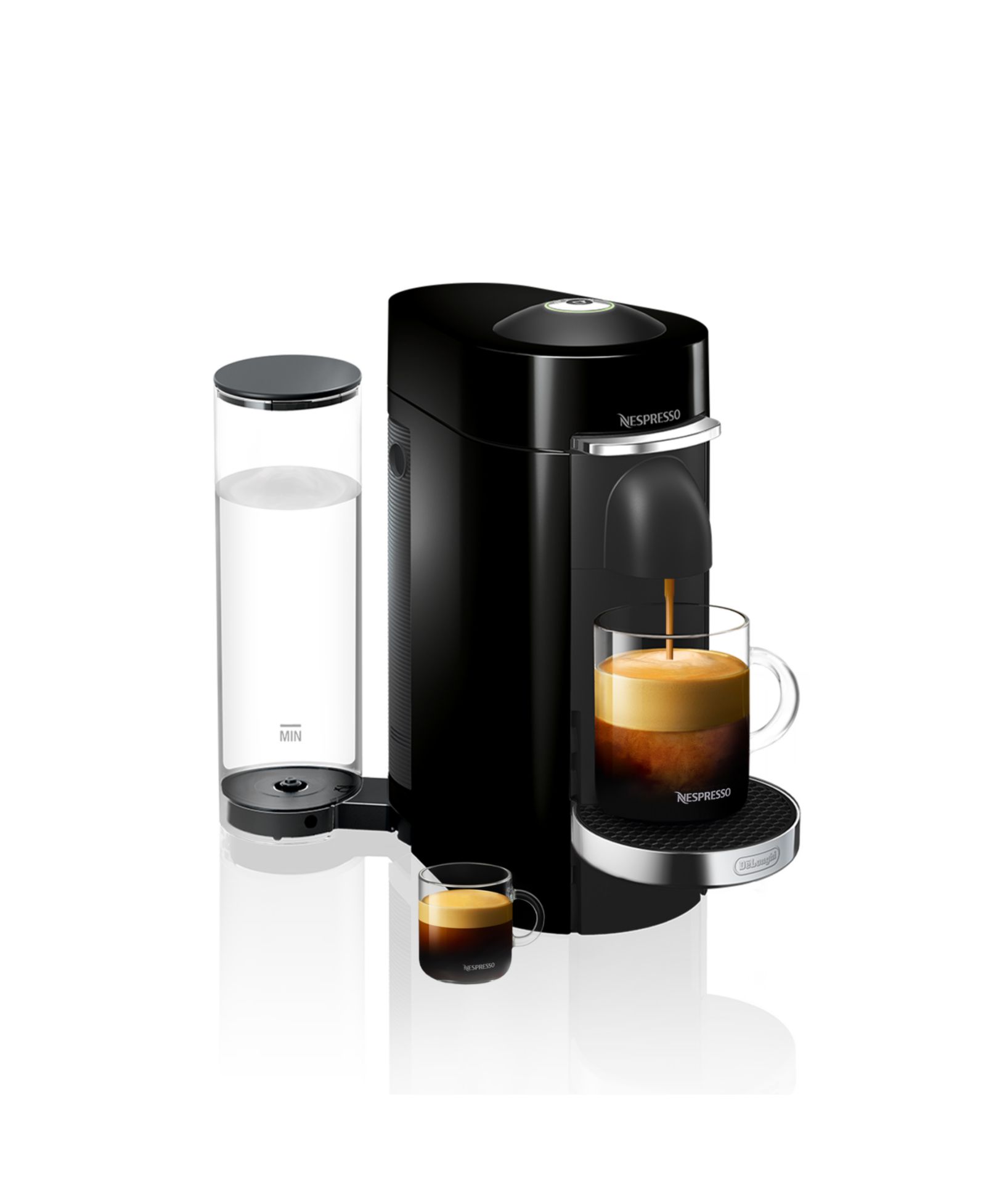 Nespresso Vertuo Plus Deluxe Coffee and Espresso Machine by De'Longhi in Black