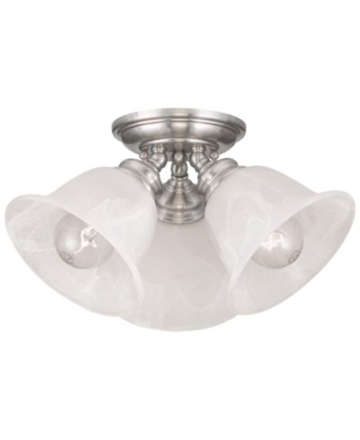 Livex Essex 3- Light Brushed Nickel Flush Mount