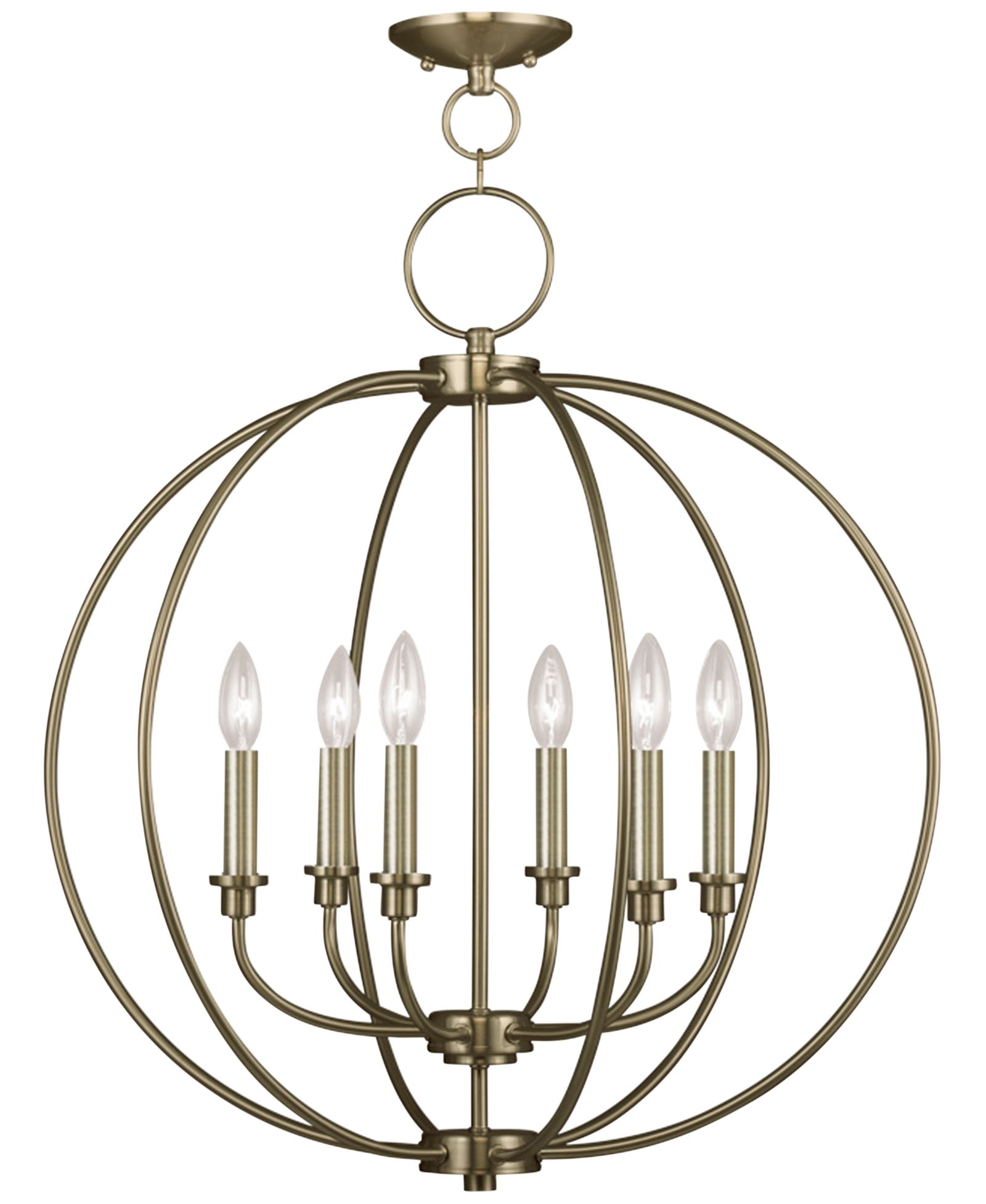 Металлическая люстра Livex Milania 6- Light