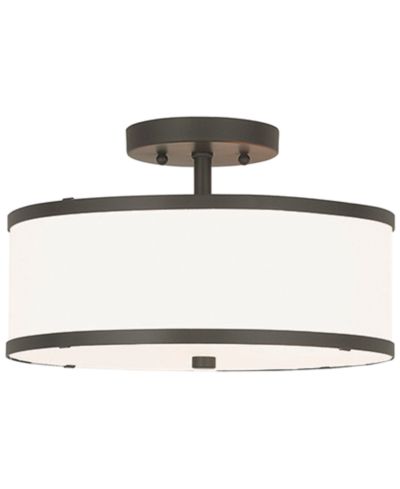 Livex Park Ridge Metal 13'' Semi Flush Ceiling Light
