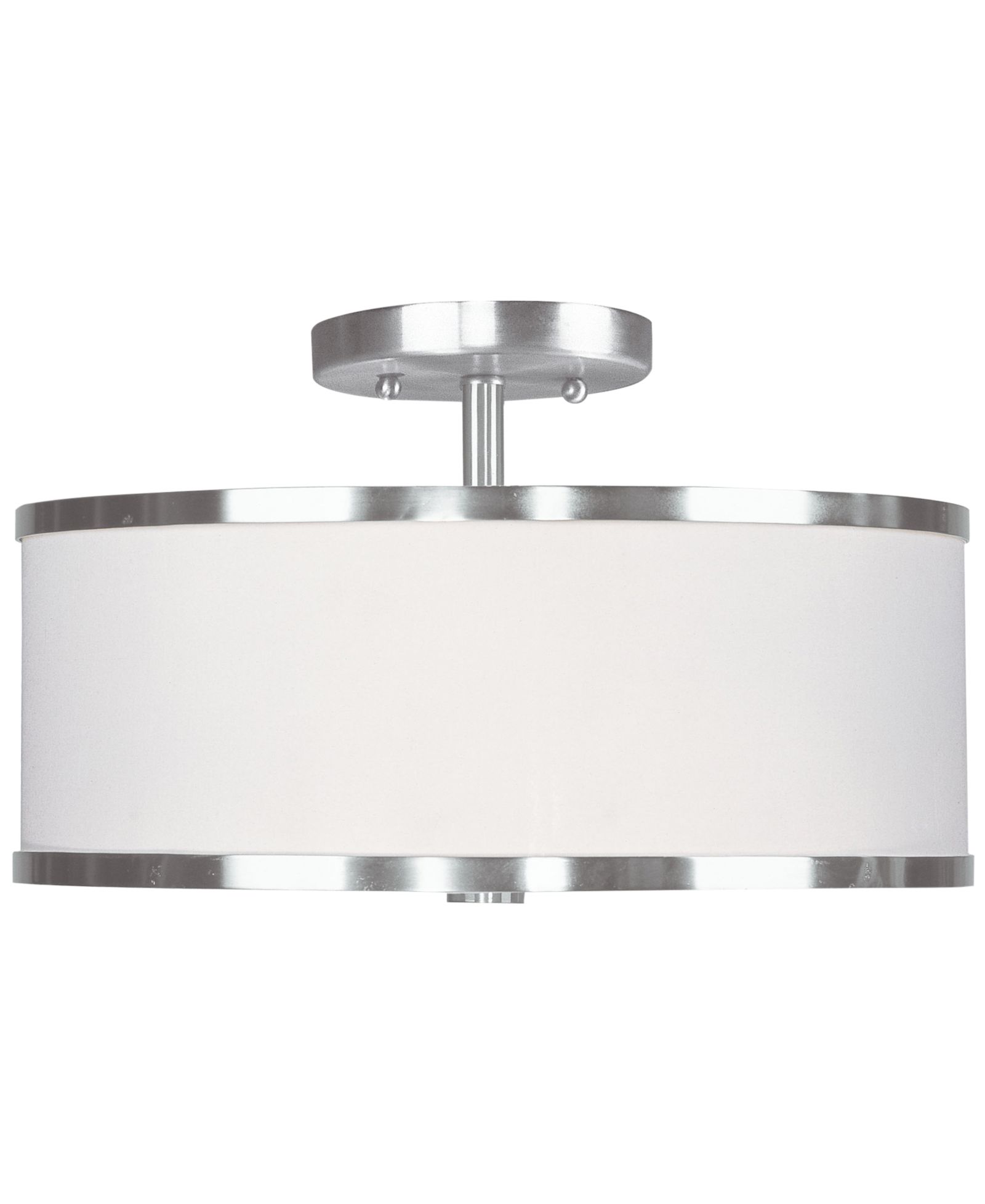 Livex Park Ridge Brushed Nickel 2-Light Ceiling Mount