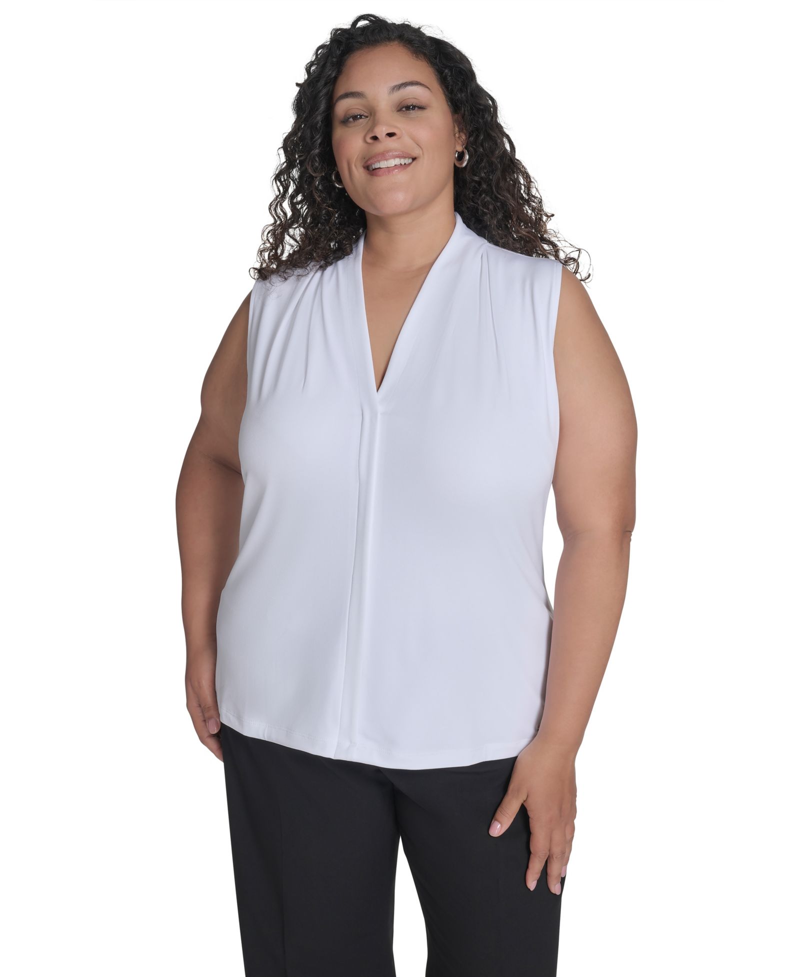 Calvin Klein Топ Plus Size с V-образным вырезом