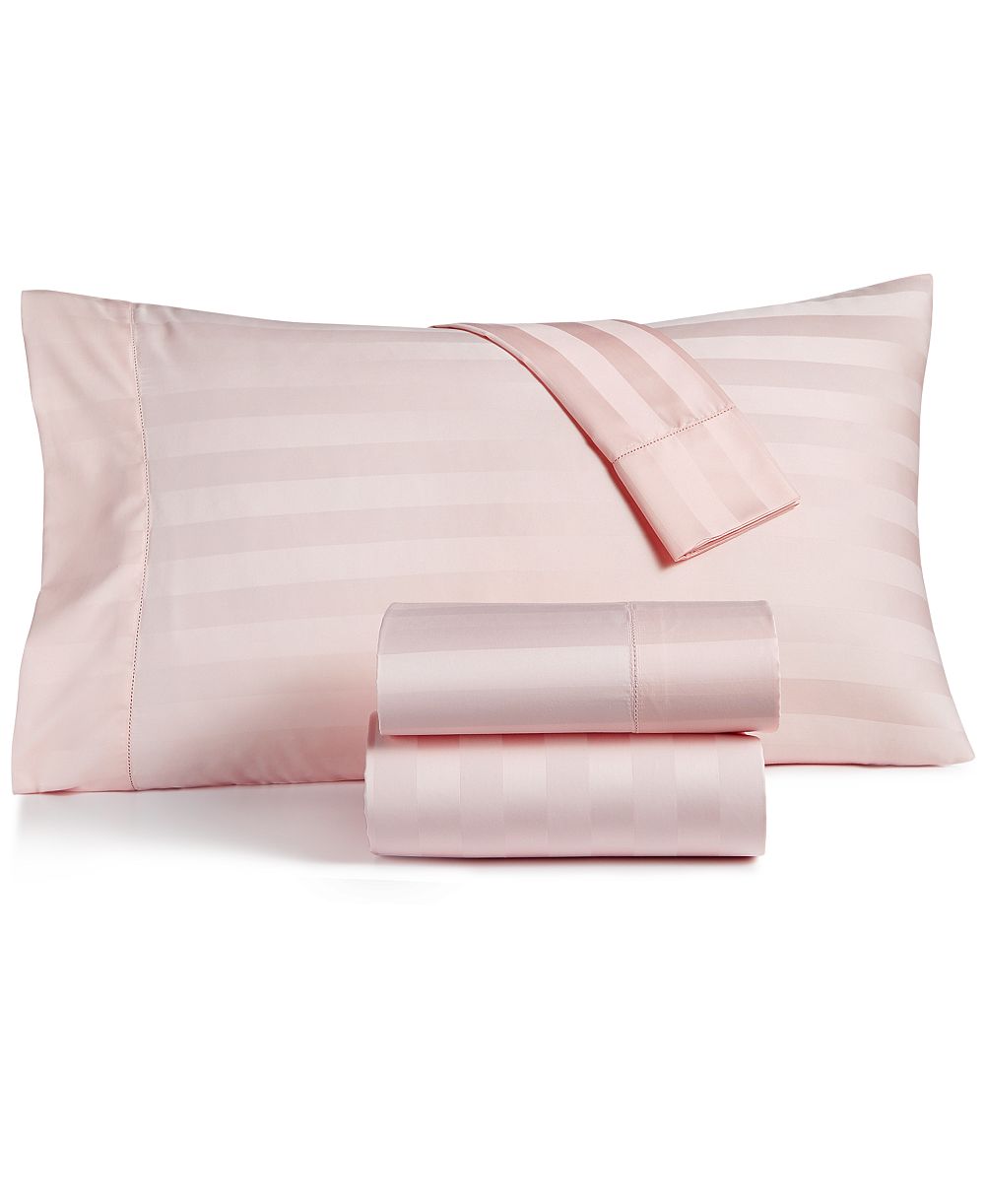 Charter Club Stripe 550 Thread Count 100% Cotton 4-Pc. Sheet Set, Queen, Exclusively at Macy’s