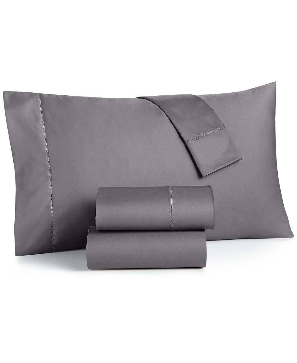 Charter Club Solid Extra Deep Pocket 550 Thread Count 100% Cotton 4-Pc. Sheet Set, King, Exclusively at Macy’s