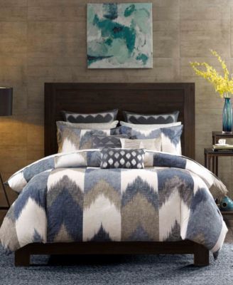 INK+IVY Alpine Chevron Stripe 3-Pc. Duvet Cover Set, King/California King