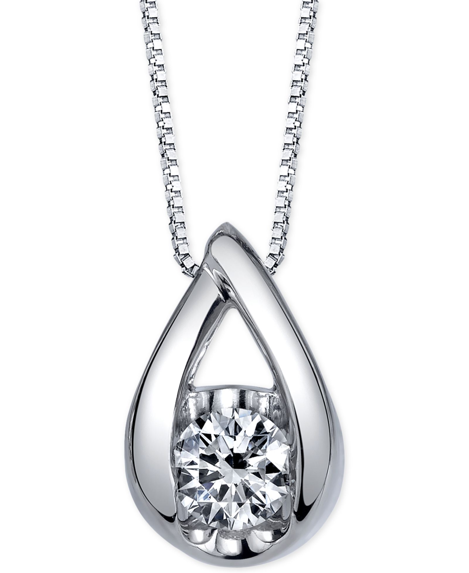 Подвеска-кулон Sirena с бриллиантом (1/2 ct. t.w.) в белом золоте 14k