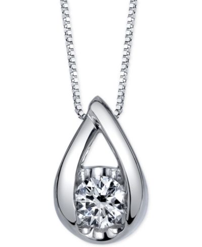 Подвеска-кулон Sirena с бриллиантом (1/2 ct. t.w.) в белом золоте 14k