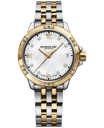 Raymond Weil Женские часы Swiss Tango с бриллиантовым акцентом, двухцветная сталь, 30mm