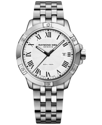 RAYMOND WEIL Men's Swiss Tango Stainless Steel Bracelet Watch 41mm 8160-ST-00300