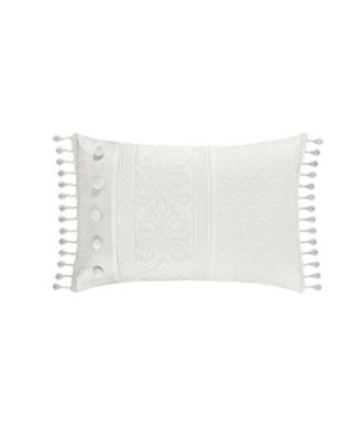 J Queen New York Bianco Boudoir Decorative Pillow, 15" x 21"