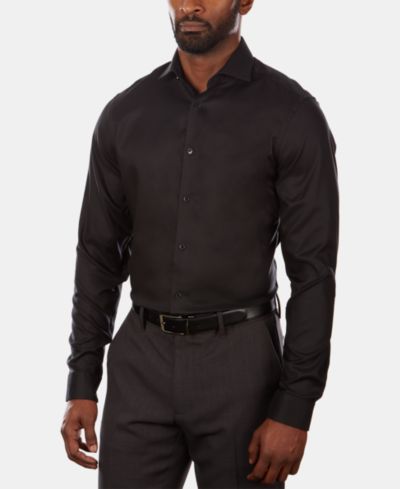 Calvin Klein Мужская рубашка Steel+ Slim-Fit, не требующая глажки, эластичная
