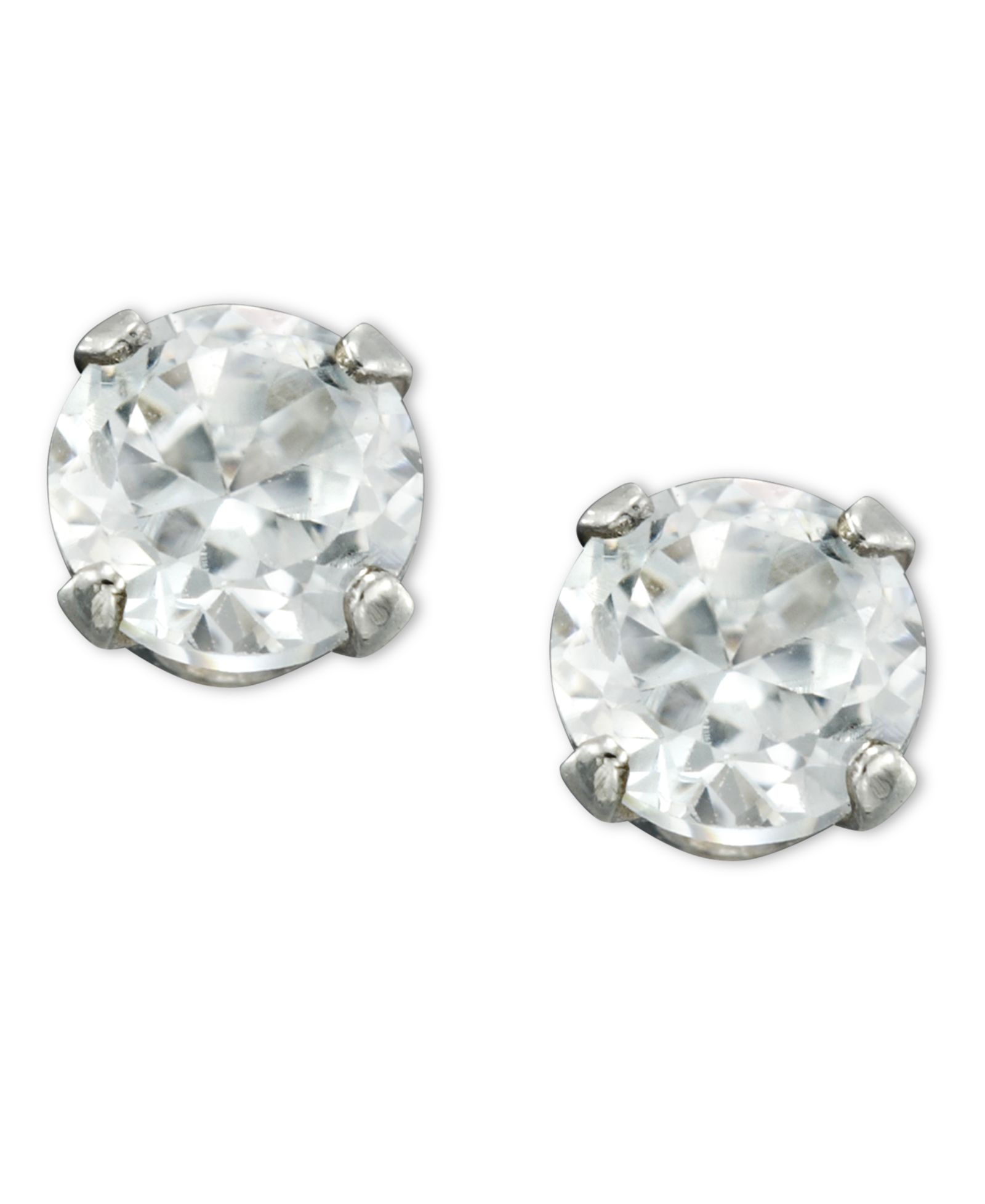 Детские серьги из золота 14k с акцентами из кубического циркония