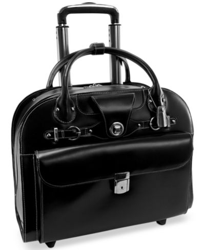 Кожаный портфель-чемодан McKlein Edgebrook с колесами