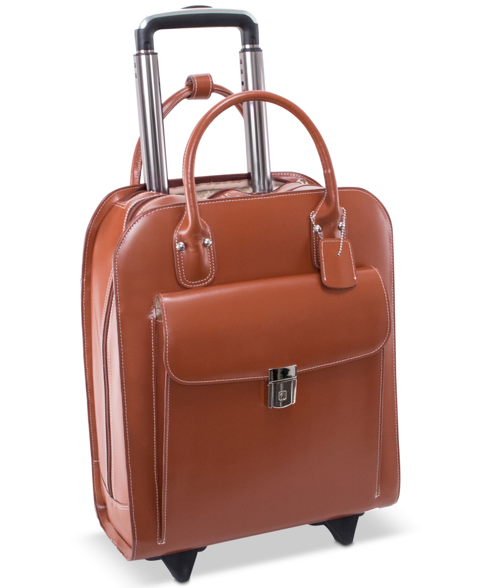McKlein Uptown Leather Wheeled Laptop Briefcase