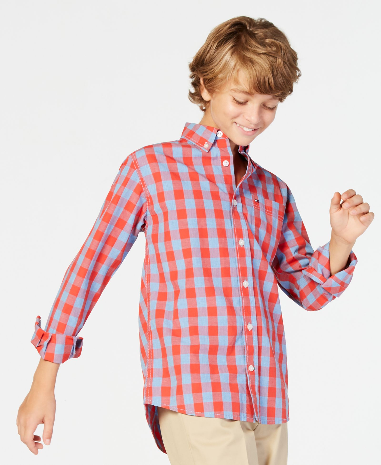 Tommy Hilfiger Детский Kirk Box-Plaid Button-Down Shirt