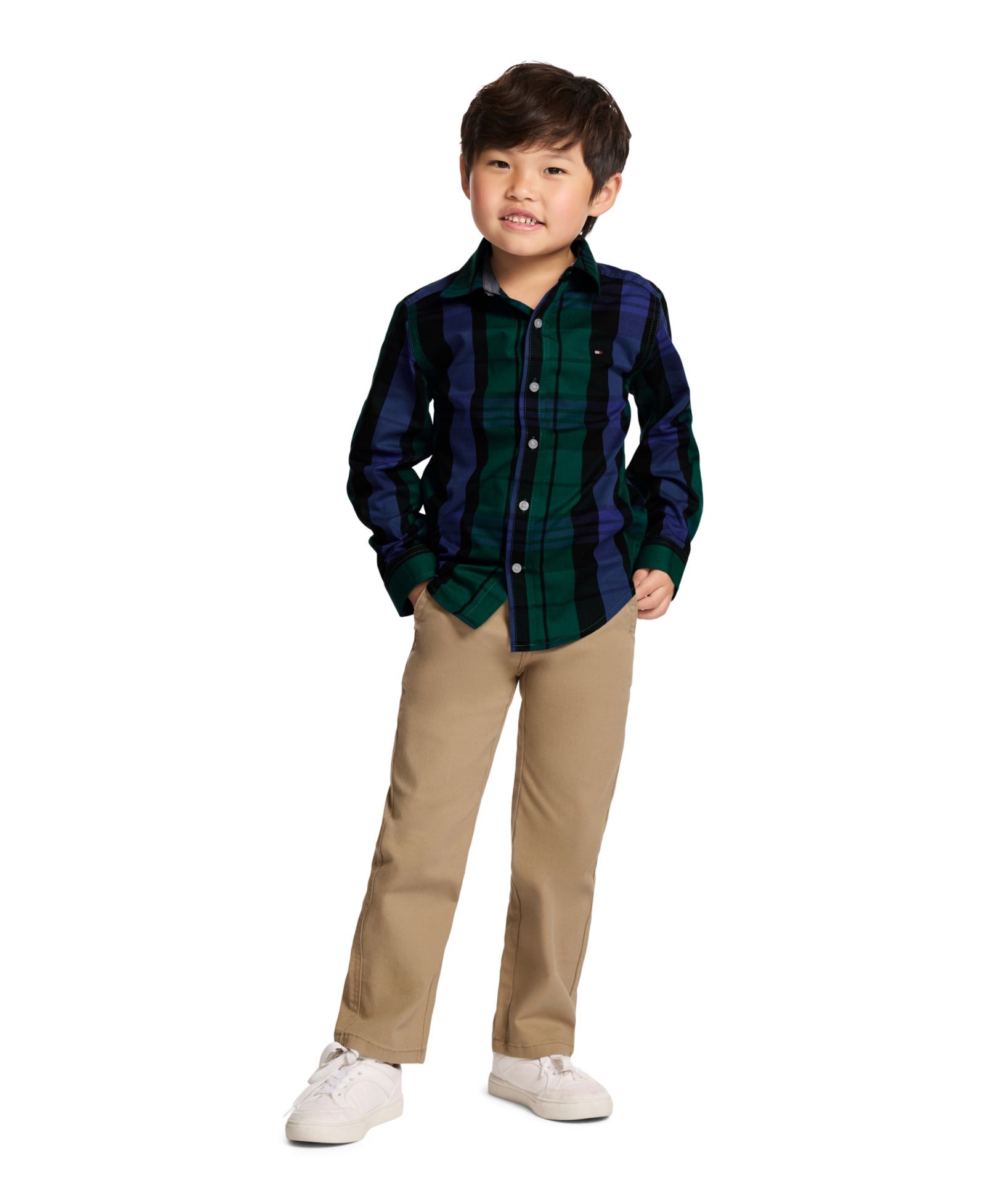 Tommy Hilfiger Boys' 2T-7 Flat-Front Stretch Chino Pants