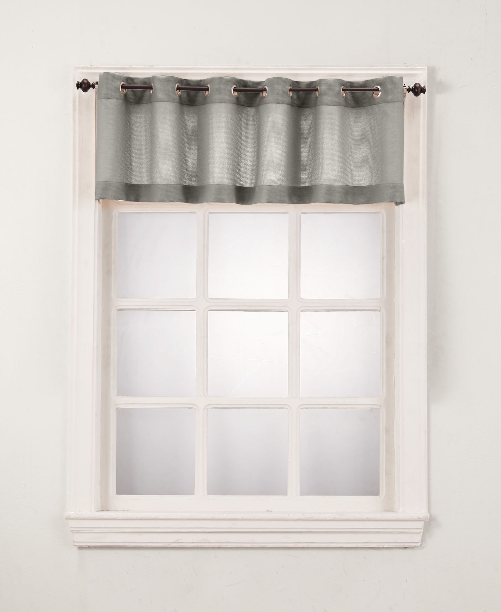 Montego Casual Textured Semi-Sheer Grommet Kitchen Curtain Valance