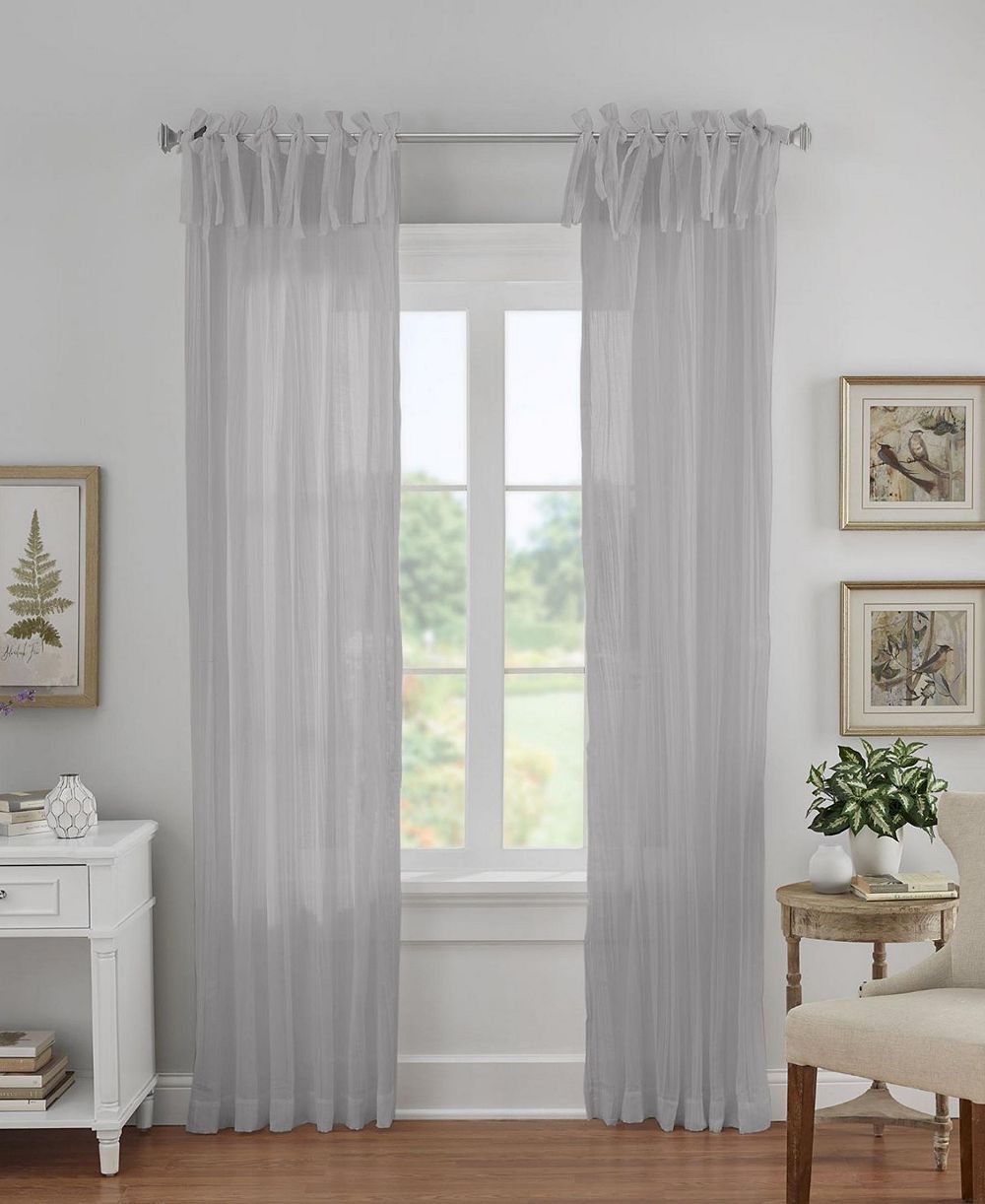 Полупрозрачная занавеска Elrene Home Fashions Jolie Semi-Sheer Tab Top